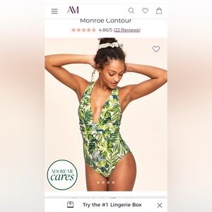 NWT Adore Me size small one piece halter style women’s bathing suit